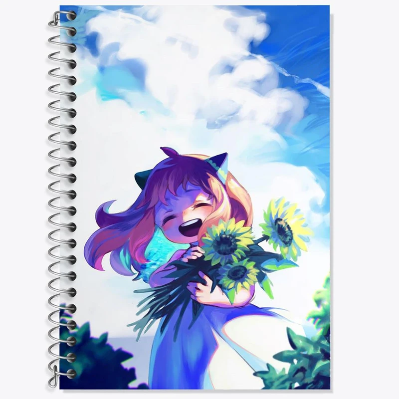 دفتر زبان 50 برگ خندالو مدل سه خط طرح انیا انیمه اسپای ایکس فمیلی Spy X Family کد 22209