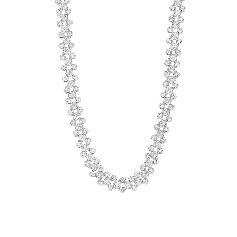 گردنبند طلا 18 عیار زنانه با طرح البرنادو مدل البر رویال مارشال صدف