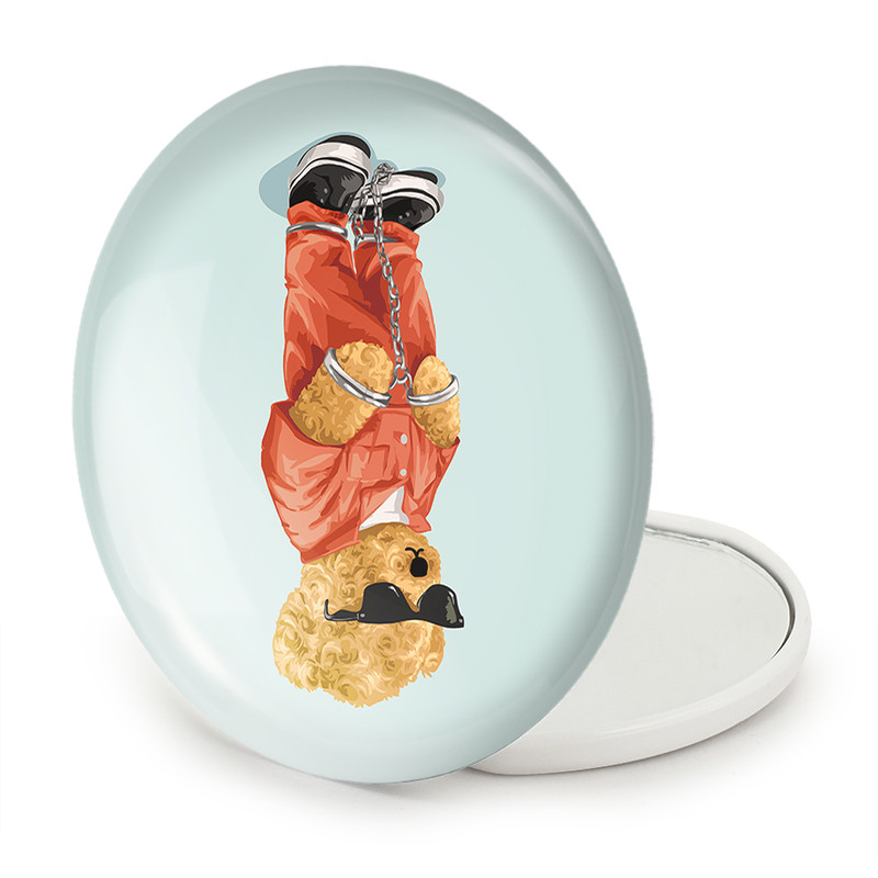 آینه جیبی خندالو طرح تدی Teddy مدل تاشو کد 26179