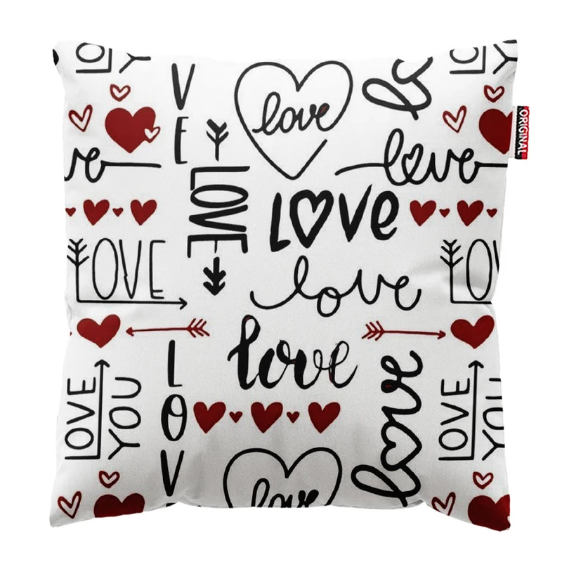 کوسن پاد آفرین طرح عشق کد 3272 سایز 30*30 سانتی متر