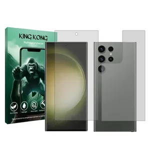 King Kong Tough model transparent screen protector suitable for Samsung Galaxy S23 Ultra mobile phone along with the back protector