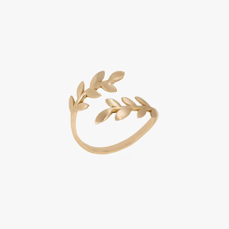 انگشتر طلا 18 عیار زنانه مدل برگ