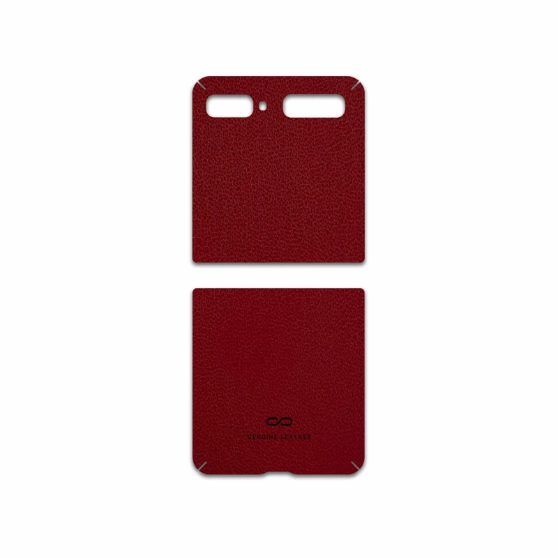 برچسب پوششی ماهوت مدل Red-Leather مناسب برای گوشی موبایل سامسونگ Galaxy Z Flip