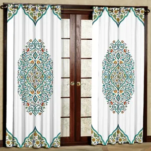 پرده مدل طرح دار هازان پانچی کد 1216 سایز 140x200 سانتی متر