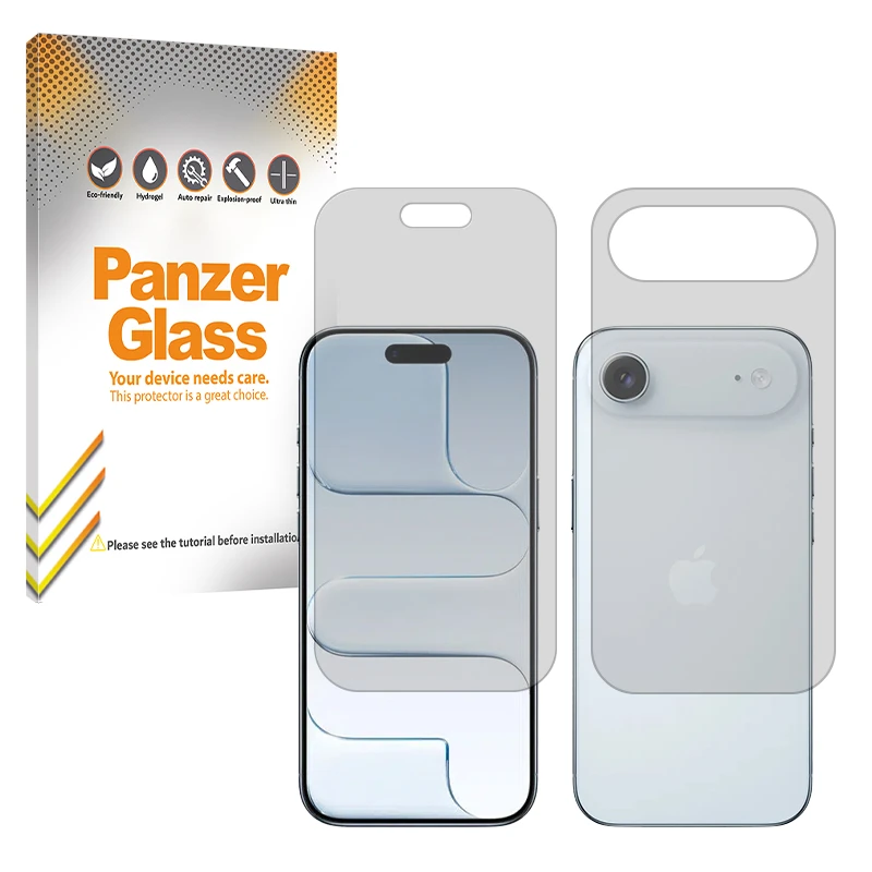 محافظ صفحه نمایش پنزر گلس مدل شفاف مناسب برای گوشی موبایل اپل iPhone 17 Air به همراه محافظ پشت گوشی موبایل 