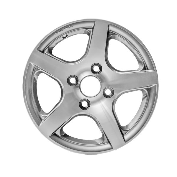 رینگ تولیدی اروند چرخ مدل پنج پر نقره ای کد IK025 سایز 14 اینچ