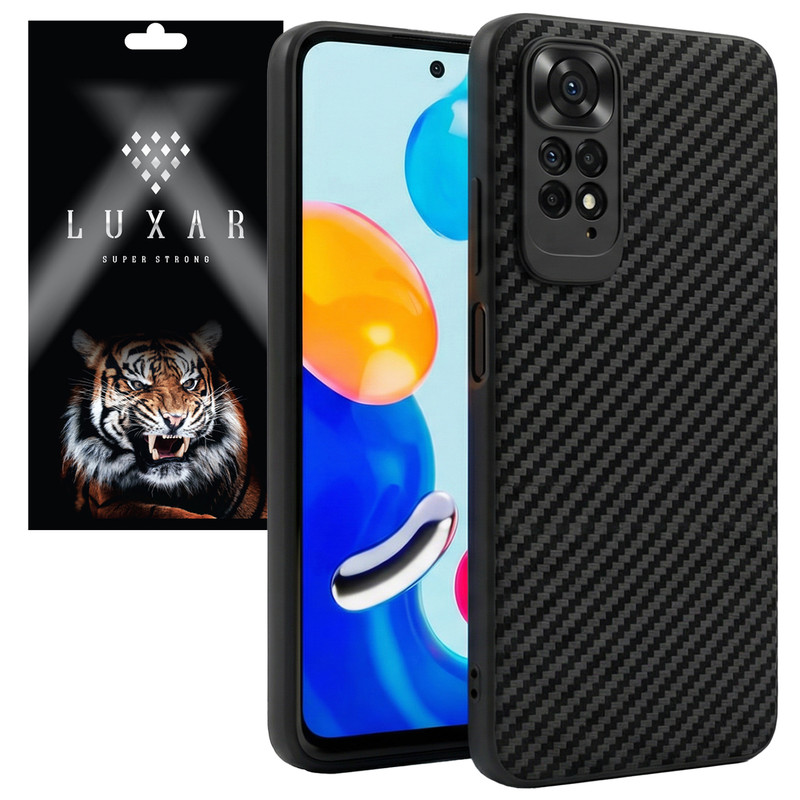کاور لوکسار مدل not11 -Carbon Line مناسب برای گوشی موبایل شیائومی Redmi Note 11 4G