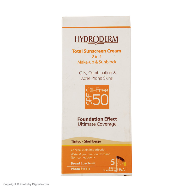 کرم ضد آفتاب رنگی SPF 50 هیدرودرم مدل 01 مناسب برای پوست چرب حجم 40 میلی لیتر کرم ضد آفتاب رنگی SPF 50 هیدرودرم مدل 01 مناسب برای پوست چرب حجم 40 میلی لیتر
