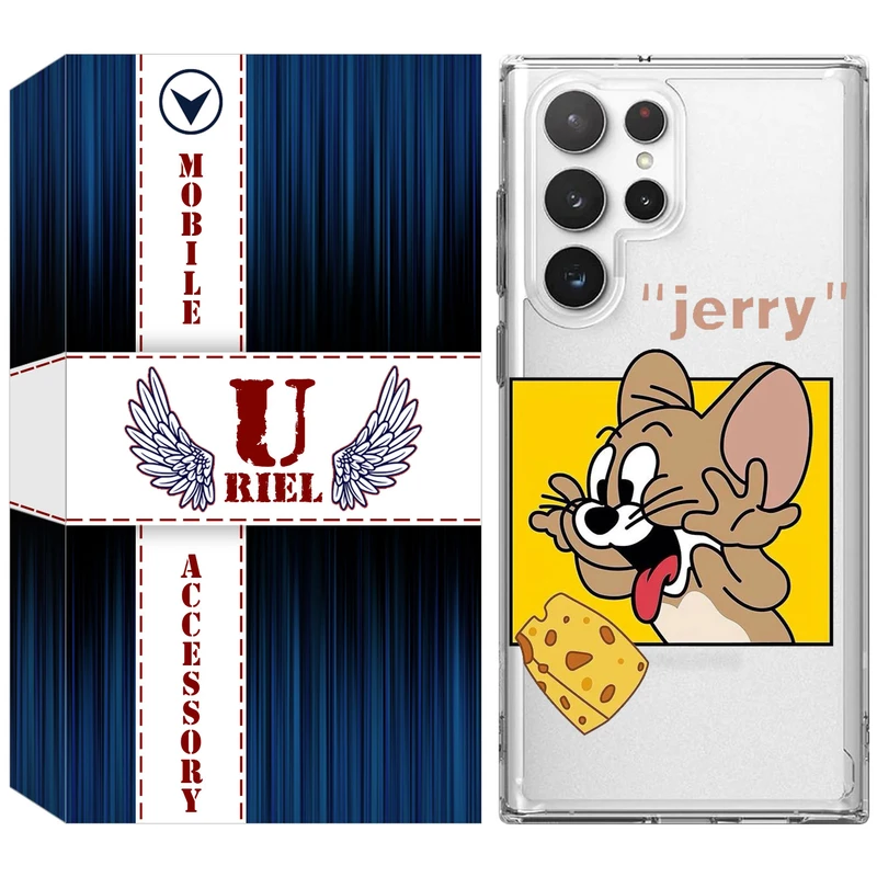 کاور یوریل مدل Clear کد 11 طرح جری مناسب برای گوشی موبایل سامسونگ Galaxy S22 Ultra