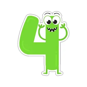 استند تولد طرح عدد چهار 4 کد 1458