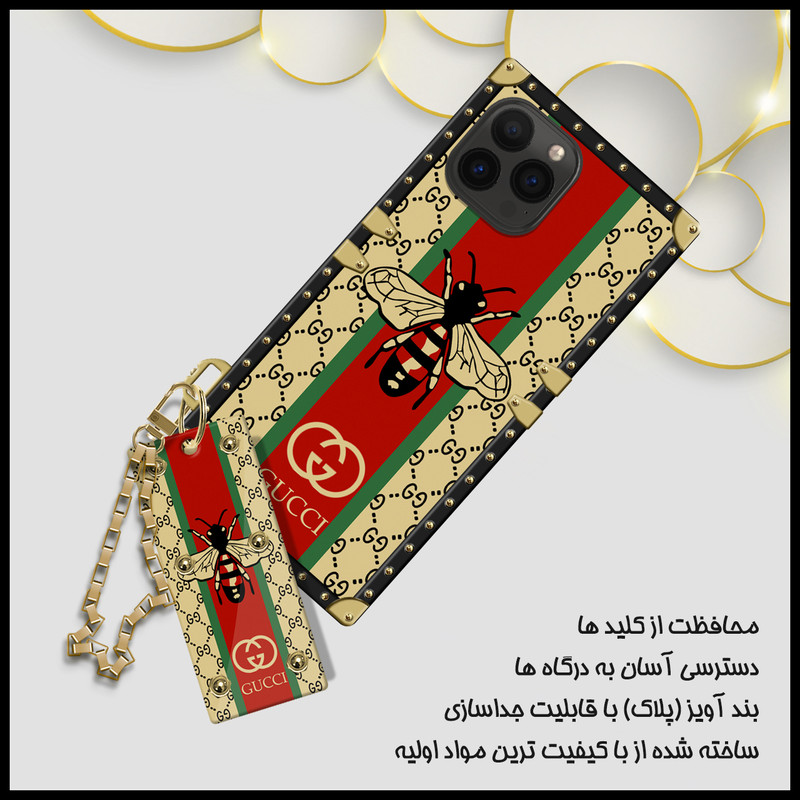 کاور مدل صندوقی کد L07 مناسب برای گوشی موبایل اپل  iPhone 13 Pro به همراه بند آویز