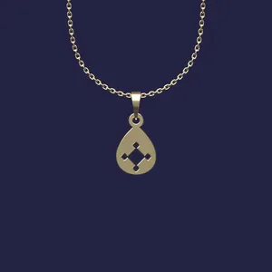 گردنبند طلا 18 عیار زنانه مدوپد مدل هندسی کد Z2-1-1007