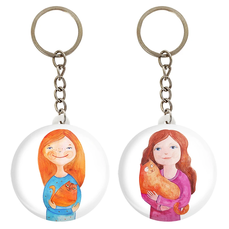 جاکلیدی خندالو مدل دخترونه کد 55225523 مجموعه 2 عددی