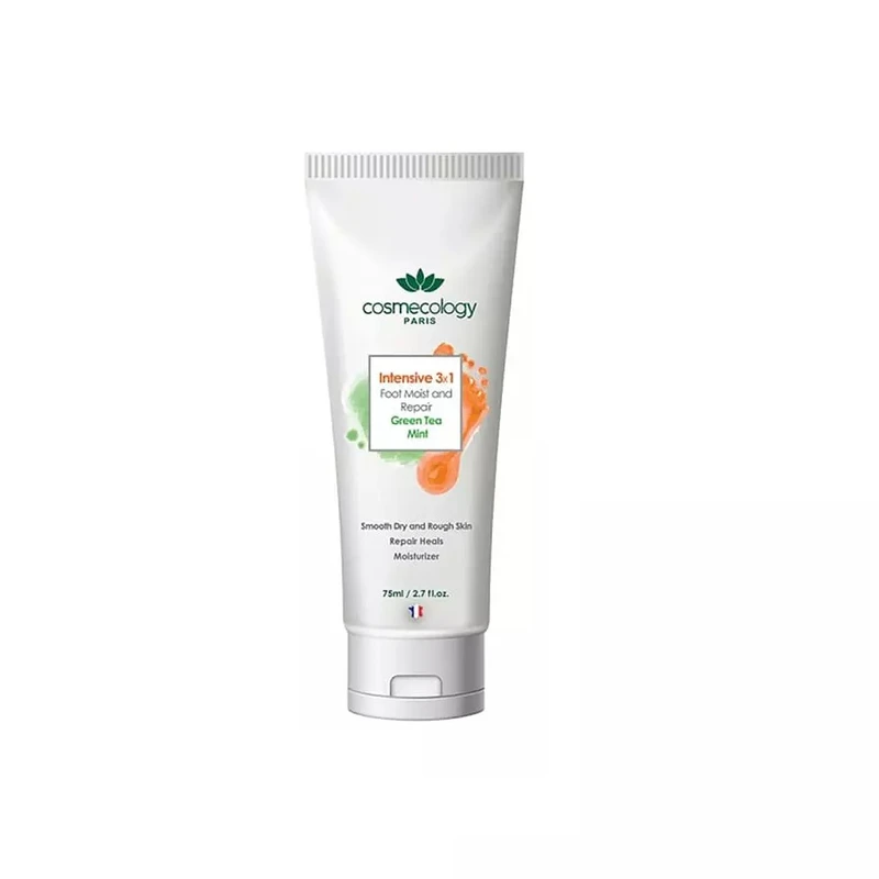 کرم مرطوب کننده پا کاسمکولوژی مدل green tea-mint حجم 75 میلی لیتر
