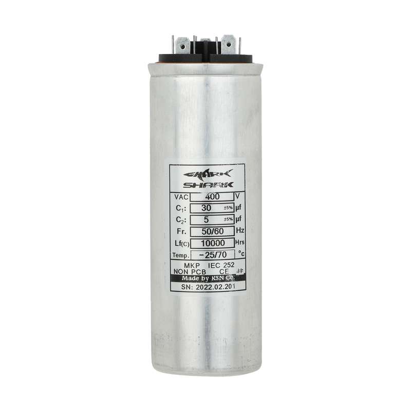 خازن کولر گازی شارک مدل 30+5 میکرو فاراد  450V