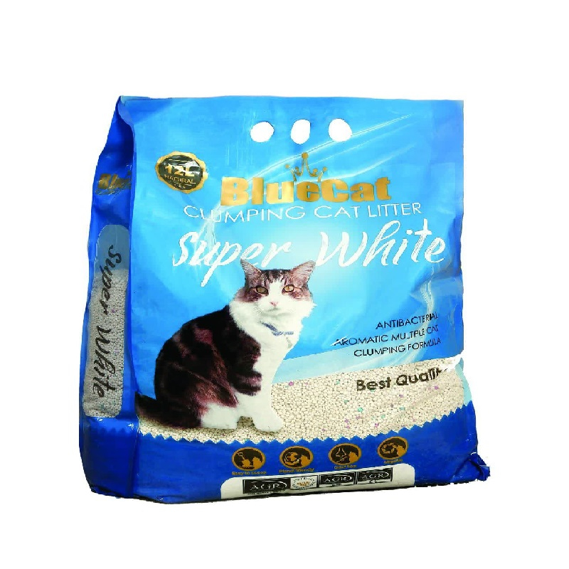 خاک بستر گربه بلوکت مدل گرانولی SUPER WHITE وزن 10 کیلوگرم