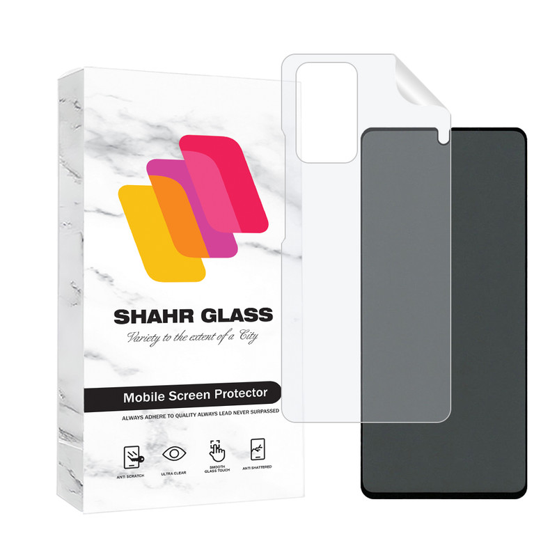 محافظ صفحه نمایش حریم شخصی شهر گلس مدل FULLPRIVNANOSH مناسب برای گوشی موبایل شیائومی Redmi Note 10 Pro 4G / Pro Max به همراه محافظ پشت گوشی