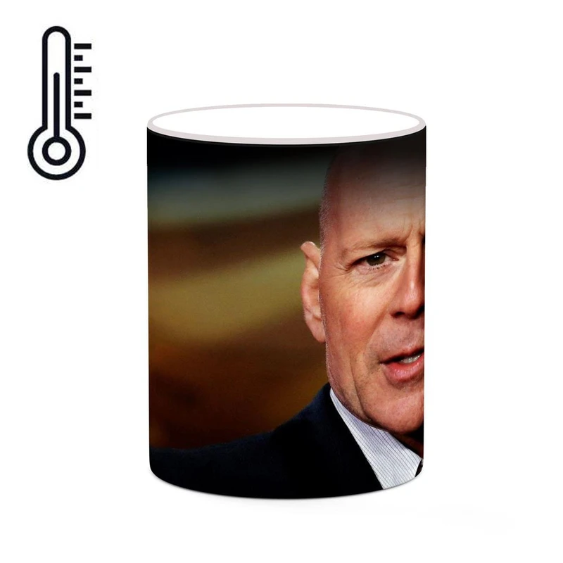 ماگ حرارتی کاکتی طرح بروس ویلیس Bruce Willis مدل mgh25367