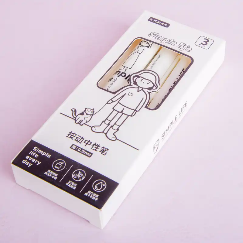 خودکار مدل فشاری طرح simple life بسته 3 عددی