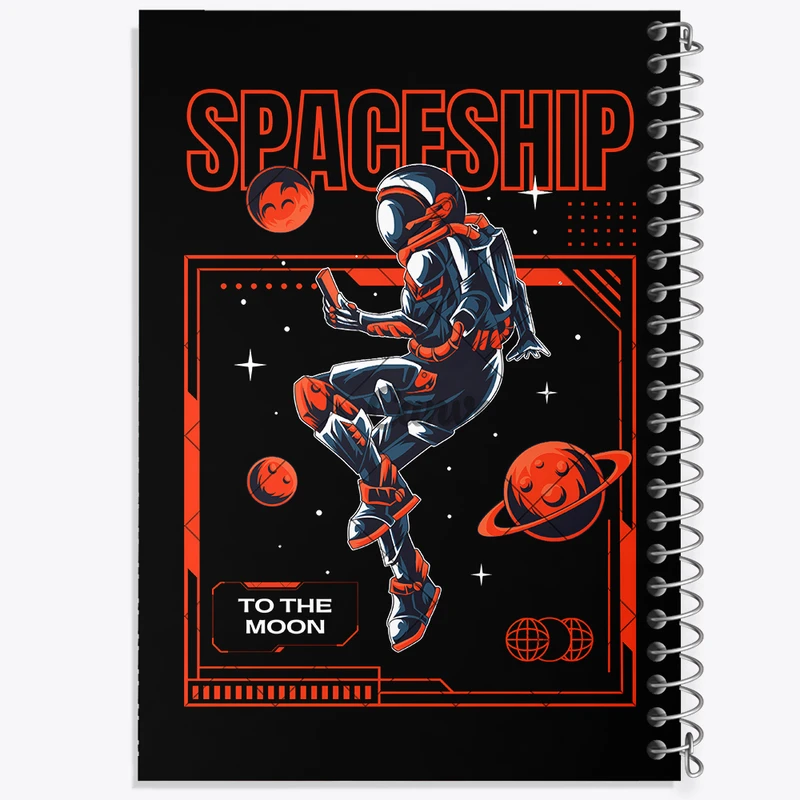 دفتر شطرنجی 50 برگ خندالو طرح فضانورد کد N4025