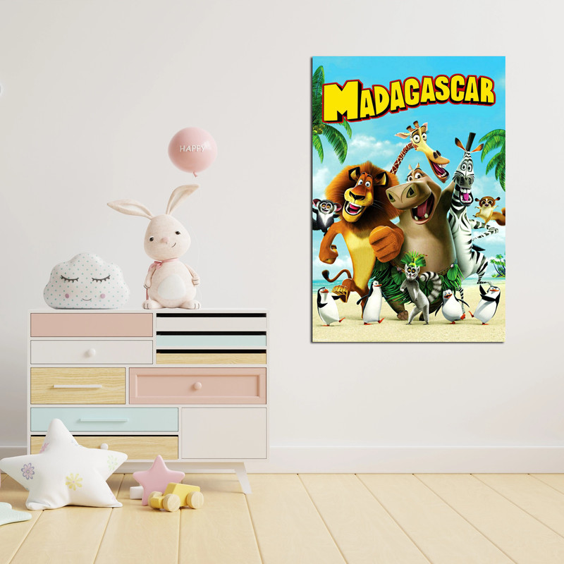 تابلو شاسی کودک مدل انیمیشن ماداگاسکار کد 8
