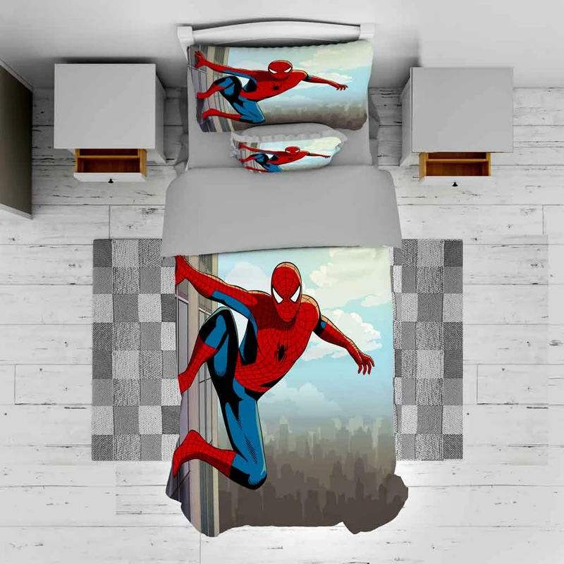 سرویس روتختی مدل مرد عنکبوتی TXY713 تک نفره 5 تکه