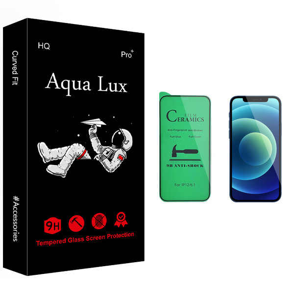 محافظ صفحه نمایش سرامیکی آکوا لاکس مدل +Pro مناسب برای گوشی موبایل اپل iPhone 12