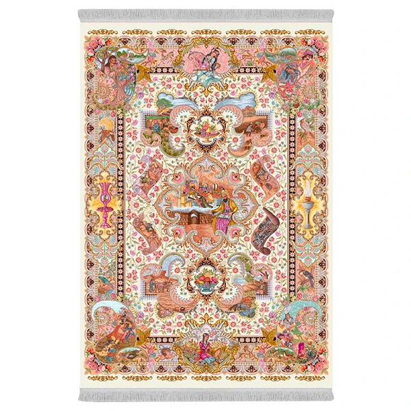 فرش پارچه‌ای دفه مدل فرشینه طرح مدرن کد 994