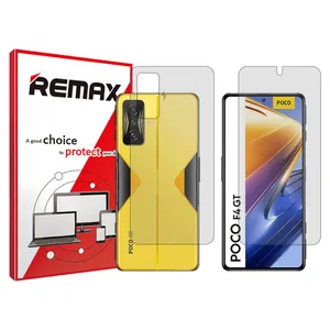 Remax HyGEL model transparent screen protector suitable for Xiaomi Poco F4 GT mobile phone along with the back protector