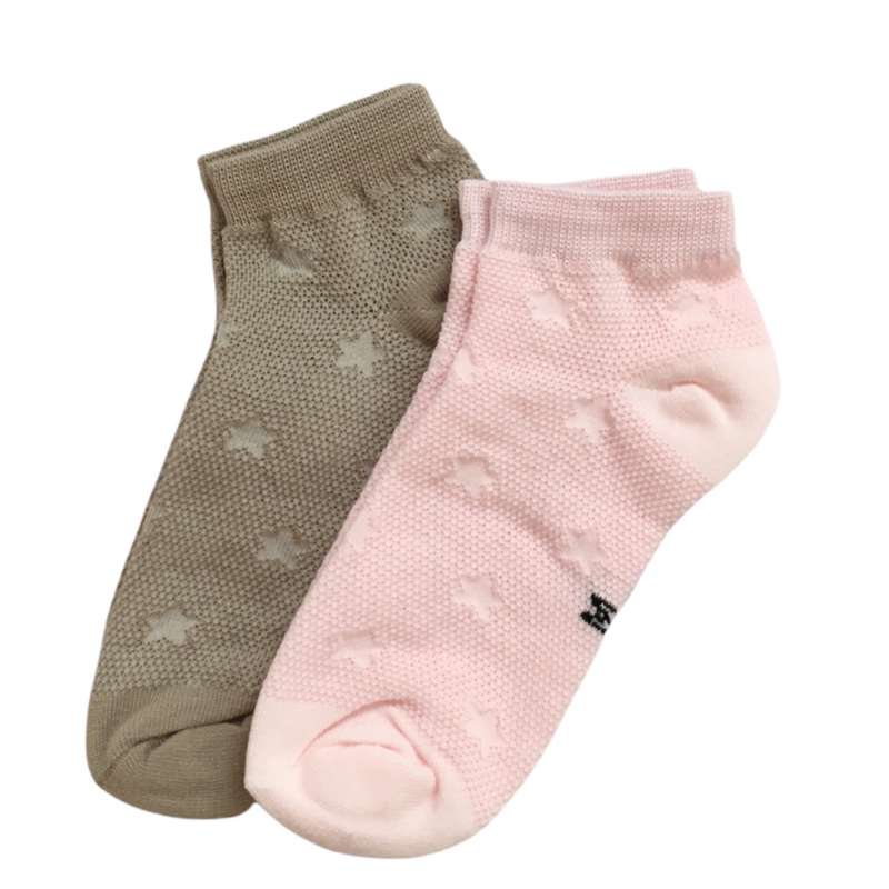 جوراب دخترانه مدل ستاره ای مجموعه 2 عددی