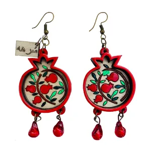 گوشواره زنانه سرهه مدل انار یلدا کد 014