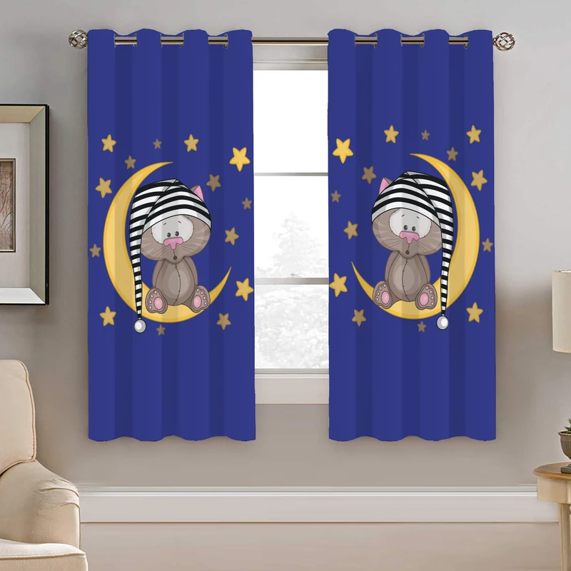 پرده نیروانا طرح جغد کودک مدل مخمل کد 4101 سایز 140×200 سانتی متر