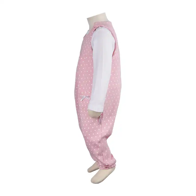 ست 3 تکه لباس نوزادی آدمک مدل خال خالدار رنگ صورتی