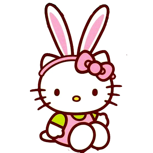 استیکر پارچه و لباس پاد آفرین طرح کیتی کد 3891