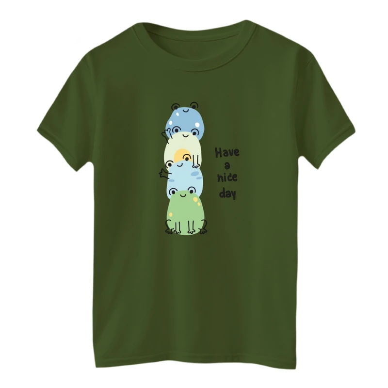 تی‌شرت لانگ آستین کوتاه بچگانه مدل قورباغه ها