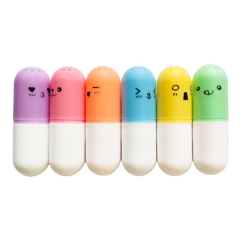 ماژیک علامت گذار مدل Pill بسته 6 عددی