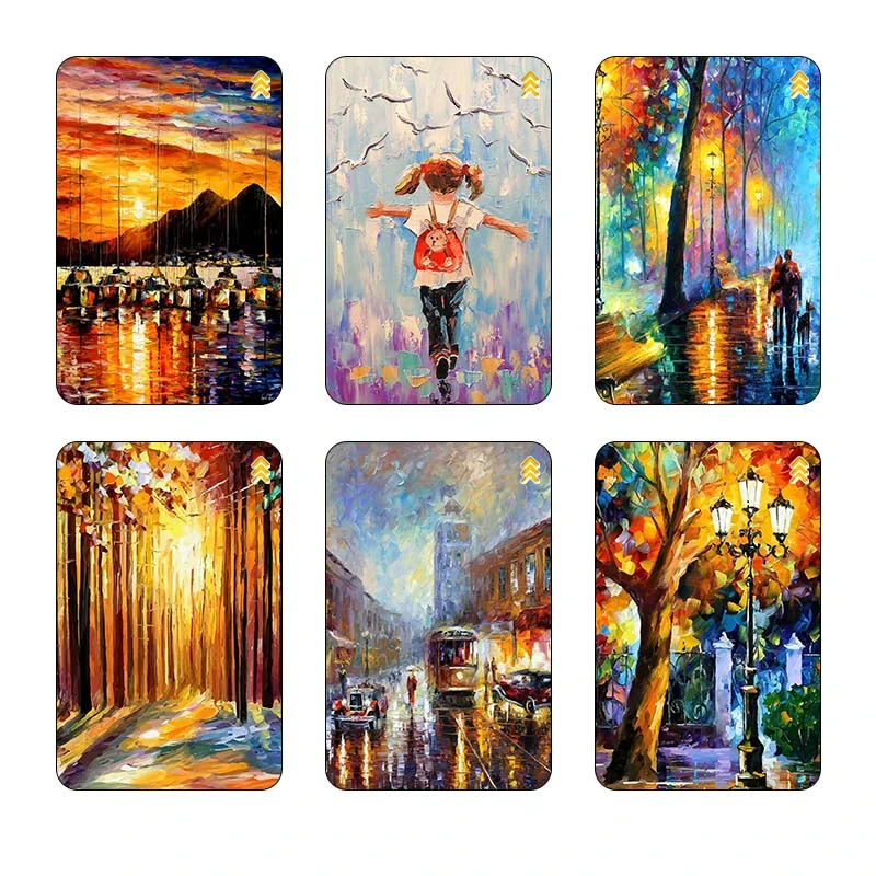 استیکر کارت مدل نقاشی‌های آبرنگی Watercolor Paintings کد 65836 مجموعه 6 عددی