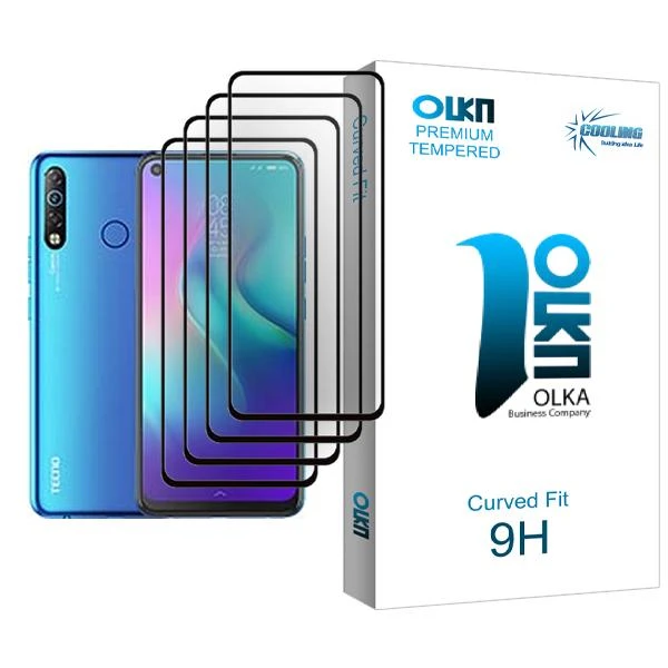 محافظ صفحه نمایش کولینگ مدل Olka Glass MIX004 مناسب برای گوشی موبایل تکنو Camon 12 Air بسته چهار عددی