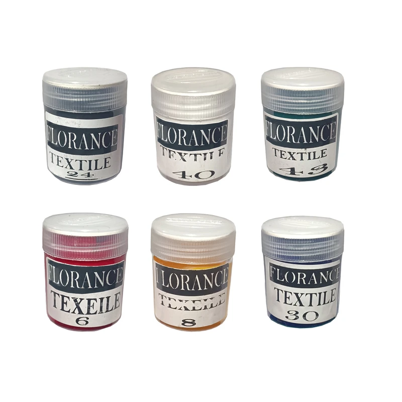 رنگ پارچه فلورانس مدل Op-Textile حجم 45 میلی لیتر بسته 6 عددی