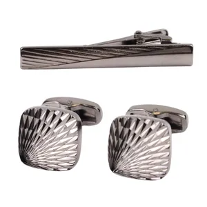 ست دکمه سردست و گیره کراوات مردانه نسن مدل ND14