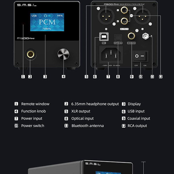 آمپلی فایر اس ام اس ال مدل M500mkII