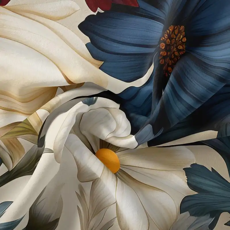 پارچه ملحفه پارچه باما مدل مخمل طرح گل فانتزی  کد 5012105