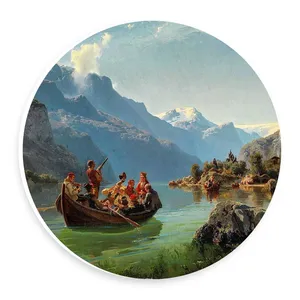 دیوارکوب طرح قایق سواری بر روی دریاچه مدل wtb886