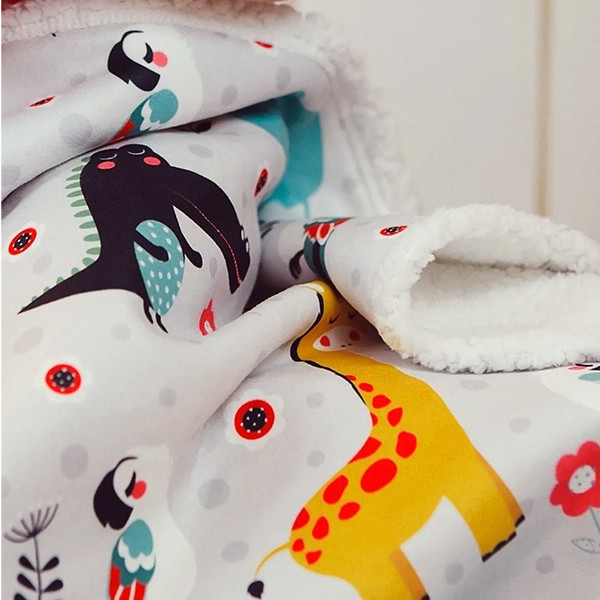 پتو کودک هامور کد 004 طرح حیوانات سایز 80×100 سانتی متر