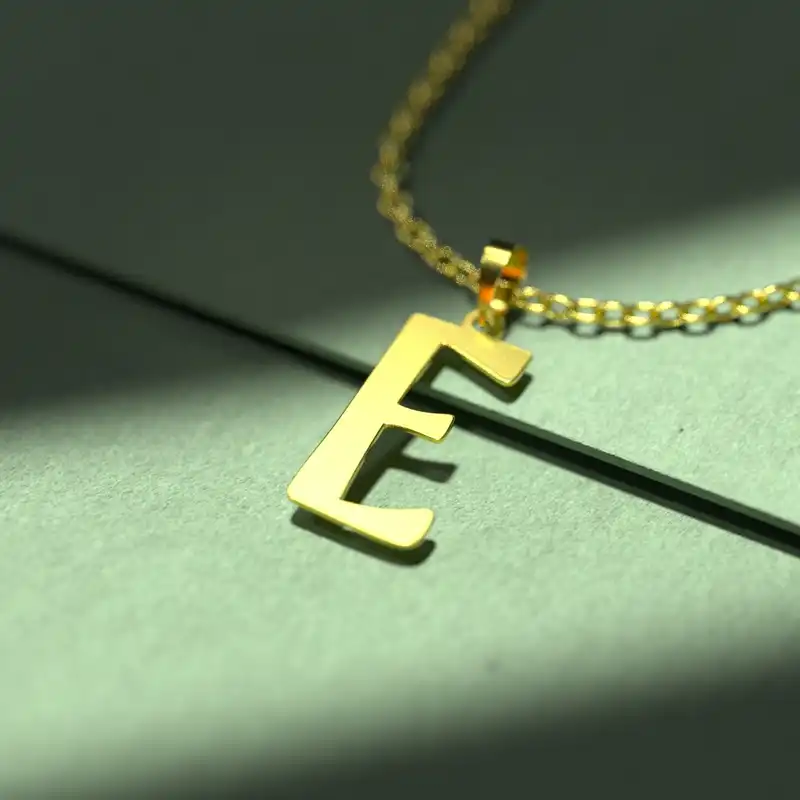 گردنبند طلا 18 عیار زنانه مدوپد مدل حرف E کد H3-1-1165