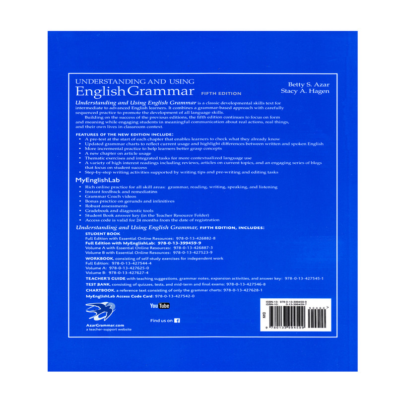 کتاب Understanding And Using English Grammar اثر Betty S. Azar And Stacy A. Hagen انتشارات الوندپویان کتاب Understanding And Using English Grammar اثر Betty S. Azar And Stacy A. Hagen انتشارات الوندپویان