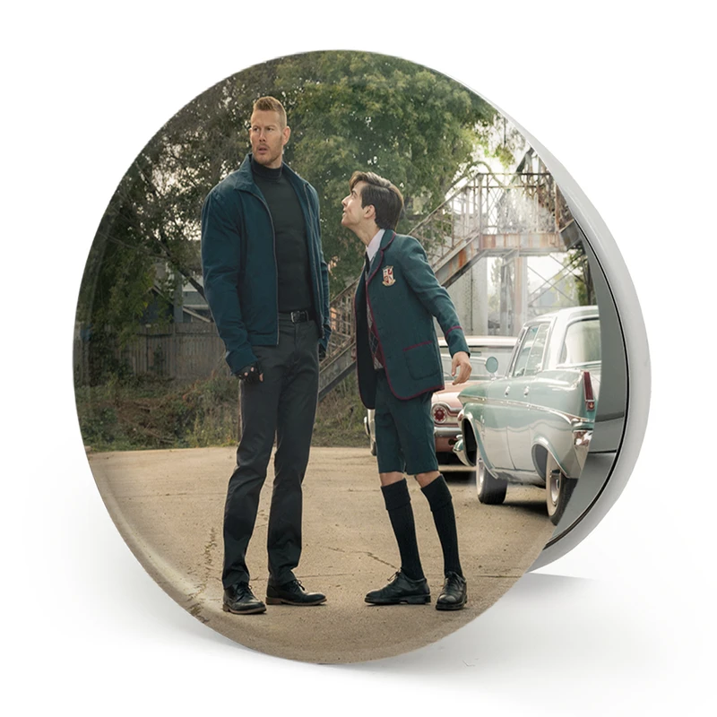 آینه جیبی خندالو طرح شماره پنج و لوثر سریال آکادمی آمبرلا The Umberella Academy مدل تاشو کد 28543