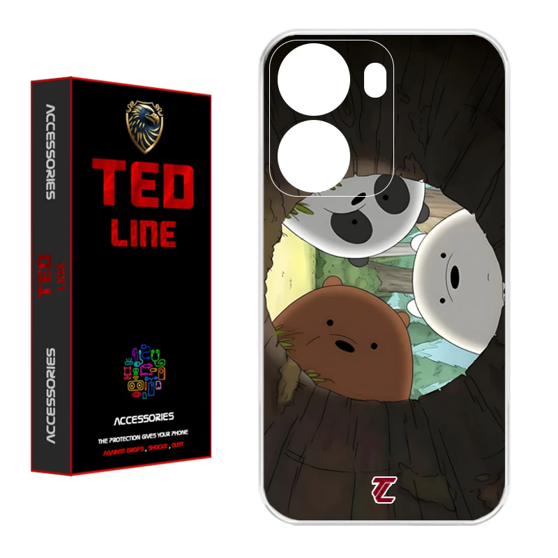 کاور تد لاین طرح خرسی کد 1101 مناسب برای گوشی موبایل شیائومی Poco X7 Pro 5G