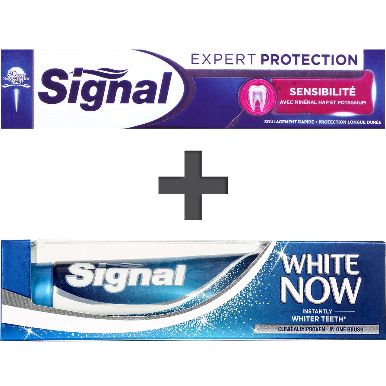 پک خمیردندان سیگنال مدل Expert Protection sensitivity و White Now Original حجم 75 میلی لیتر- بسته 2 عددی