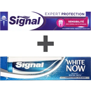 پک خمیردندان سیگنال مدل Expert Protection sensitivity و White Now Original حجم 75 میلی لیتر- بسته 2 عددی